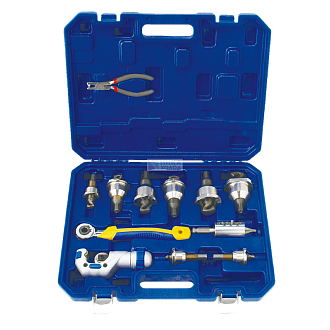 WK-T800 Набор труборасширителей 3/8 - 1 1/4 и 10 - 32 мм + труборез + риммер